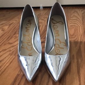 Silver Sam Edelman heels